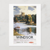 British Railways Windsor Castle Thames Poster Briefkaart (Voorkant)