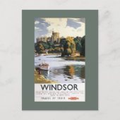 British Railways Windsor Castle Thames Poster Briefkaart (Voorkant)