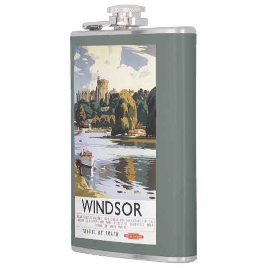 British Railways Windsor Castle Thames Poster Heupfles (Links)