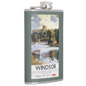 British Railways Windsor Castle Thames Poster Heupfles (Rechts)