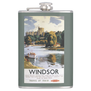 British Railways Windsor Castle Thames Poster Heupfles