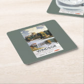 British Railways Windsor Castle Thames Poster Kartonnen Onderzetters (Schuin)