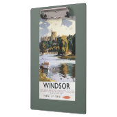 British Railways Windsor Castle Thames Poster Klembord (Links)