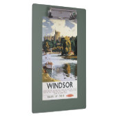 British Railways Windsor Castle Thames Poster Klembord (Rechts)