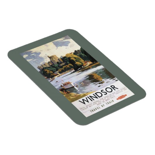 British Railways Windsor Castle Thames Poster Magneet (Rechterzijde)
