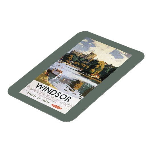British Railways Windsor Castle Thames Poster Magneet (Linkerzijde)