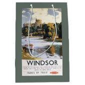 British Railways Windsor Castle Thames Poster Medium Cadeauzakje (Voorkant)