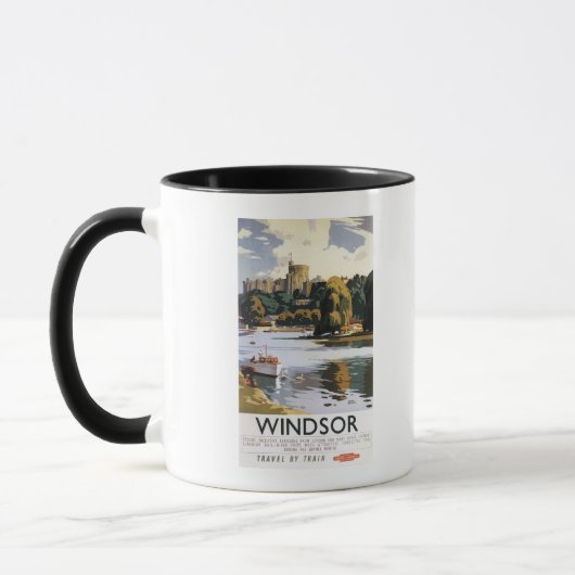 British Railways Windsor Castle Thames Poster Mok (Links)