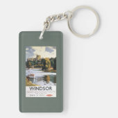 British Railways Windsor Castle Thames Poster Sleutelhanger (achterkant)