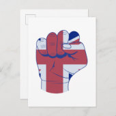 British Raised Fist Briefkaart (Voorkant / Achterkant)