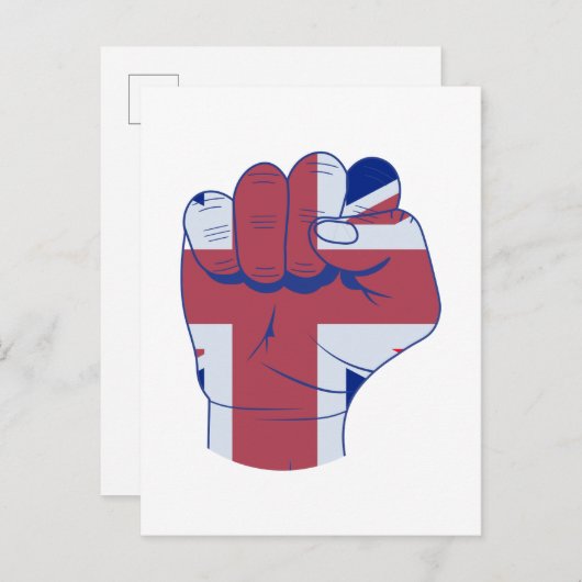 British Raised Fist Briefkaart (Voorkant / Achterkant)