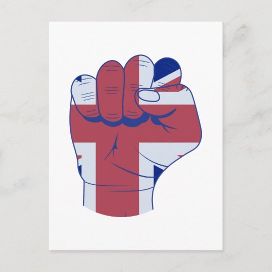 British Raised Fist Briefkaart (Voorkant)