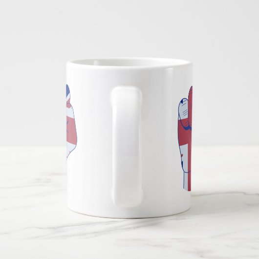British Raised Fist Grote Koffiekop (Achterkant)