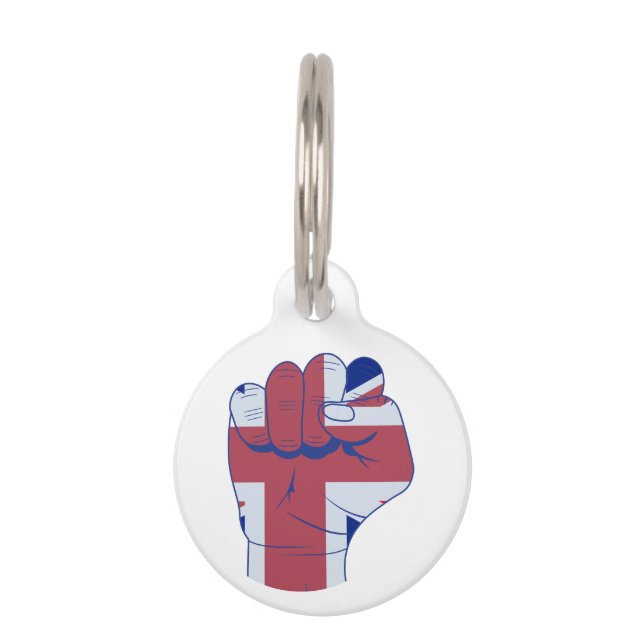 British Raised Fist Huisdierpenning (Voorkant)