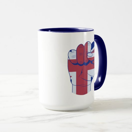 British Raised Fist Mok (Voorkant rechts)