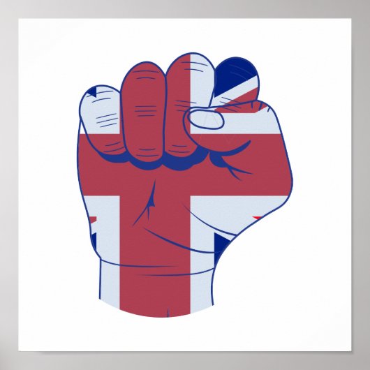 British Raised Fist Poster (Voorkant)