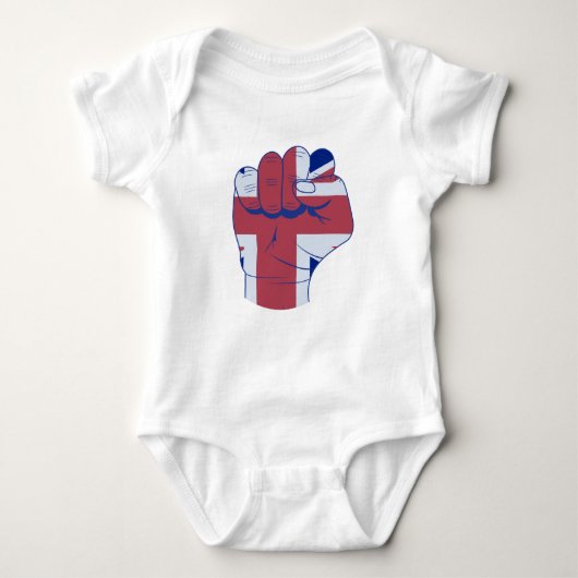 British Raised Fist Romper (Voorkant)