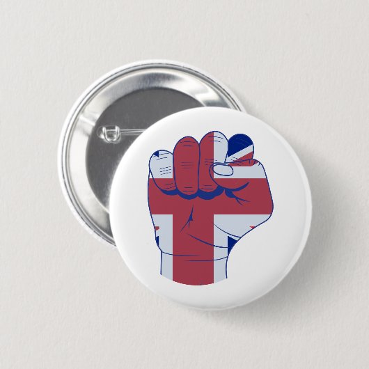 British Raised Fist Ronde Button 5,7 Cm (Voorkant /achterkant)