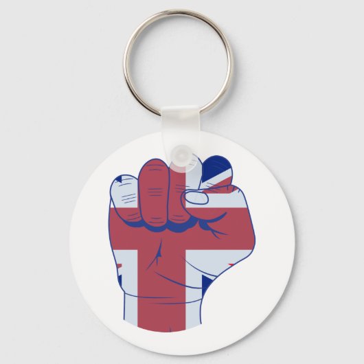British Raised Fist Sleutelhanger (Voorkant)