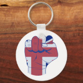 British Raised Fist Sleutelhanger (Voorkant)