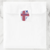 British Raised Fist Vierkante Sticker (Tas)