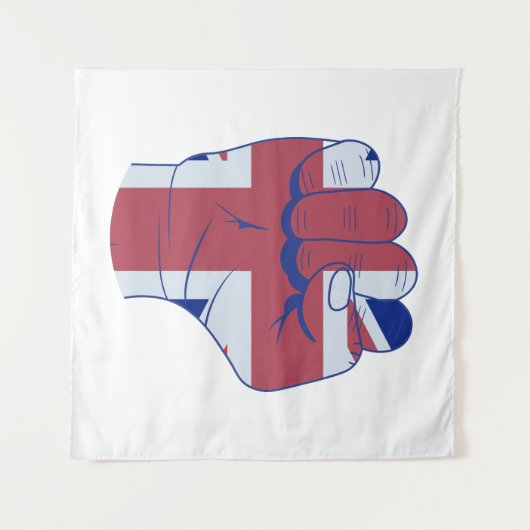 British Raised Fist Wandkleed (Voorkant (horizontaal))