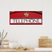 British Red Box Phone Booth Poster (Keuken)