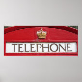 British Red Box Phone Booth Poster (Voorkant)