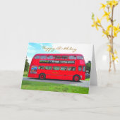 BRITISH RED BUS KAART (Gele Bloem)