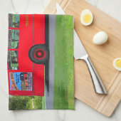 BRITISH RED BUS THEEDOEK (Quarter Fold)