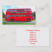 BRITISH RED BUS VISITEKAARTJE (Voorkant / Achterkant)
