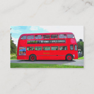 BRITISH RED BUS VISITEKAARTJE
