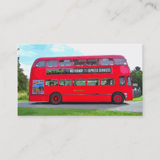 BRITISH RED BUS VISITEKAARTJE (Voorkant)