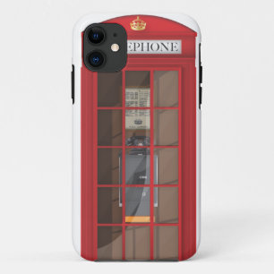 British Red Public call box iPhone 11 Hoesje