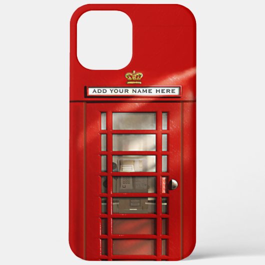 British Red Telephone Booth gepersonaliseerd Case-Mate iPhone Case (Achterkant)