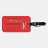 British Red Telephone Box Bagagelabel (Voorkant horizontaal)
