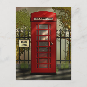 British Red Telephone Box Briefkaart