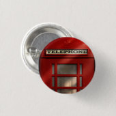 British Red Telephone Box Button (Voorkant /achterkant)
