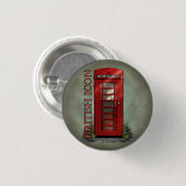 British Red Telephone Box Buttonnen Ronde Button 3,2 Cm (Voorkant /achterkant)