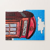 British Red Telephone Box Jigzaag Puzzle Legpuzzel (Horizontaal)