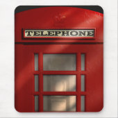 British Red Telephone Box Mousepad Muismat (Voorkant)
