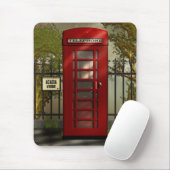 British Red Telephone Box Mousepad Muismat (Met muis)