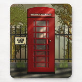 British Red Telephone Box Mousepad Muismat (Voorkant)