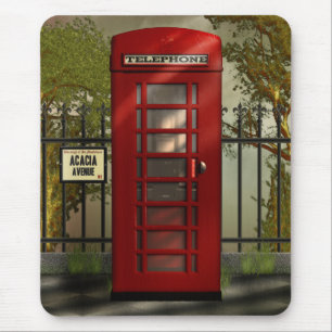 British Red Telephone Box Mousepad Muismat