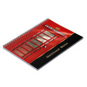  British Red Telephone Box op persoonlijke titel Notitieboek (Linkerzijde)