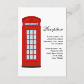 British Red Telephone Box Weduwen Reception Card Informatiekaartje (Voorkant)