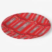 British Red Theme Londen Telefoonhokje Papieren Bo Papieren Bordje (Gekanteld)