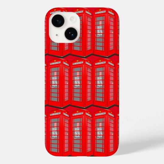 British Red Theme London Phone Booth Case-Mate iPhone Case (Achterkant)