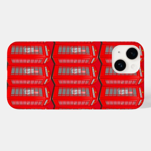 British Red Theme London Phone Booth Case-Mate iPhone Case (Achterkant (horizontaal))