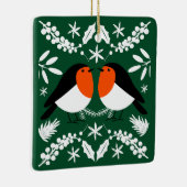 British Robin Redbreast Keramisch Ornament (Rechts)